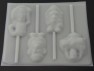 315sp Woodsman and Friends Chocolate or Hard Candy Lollipop Mold